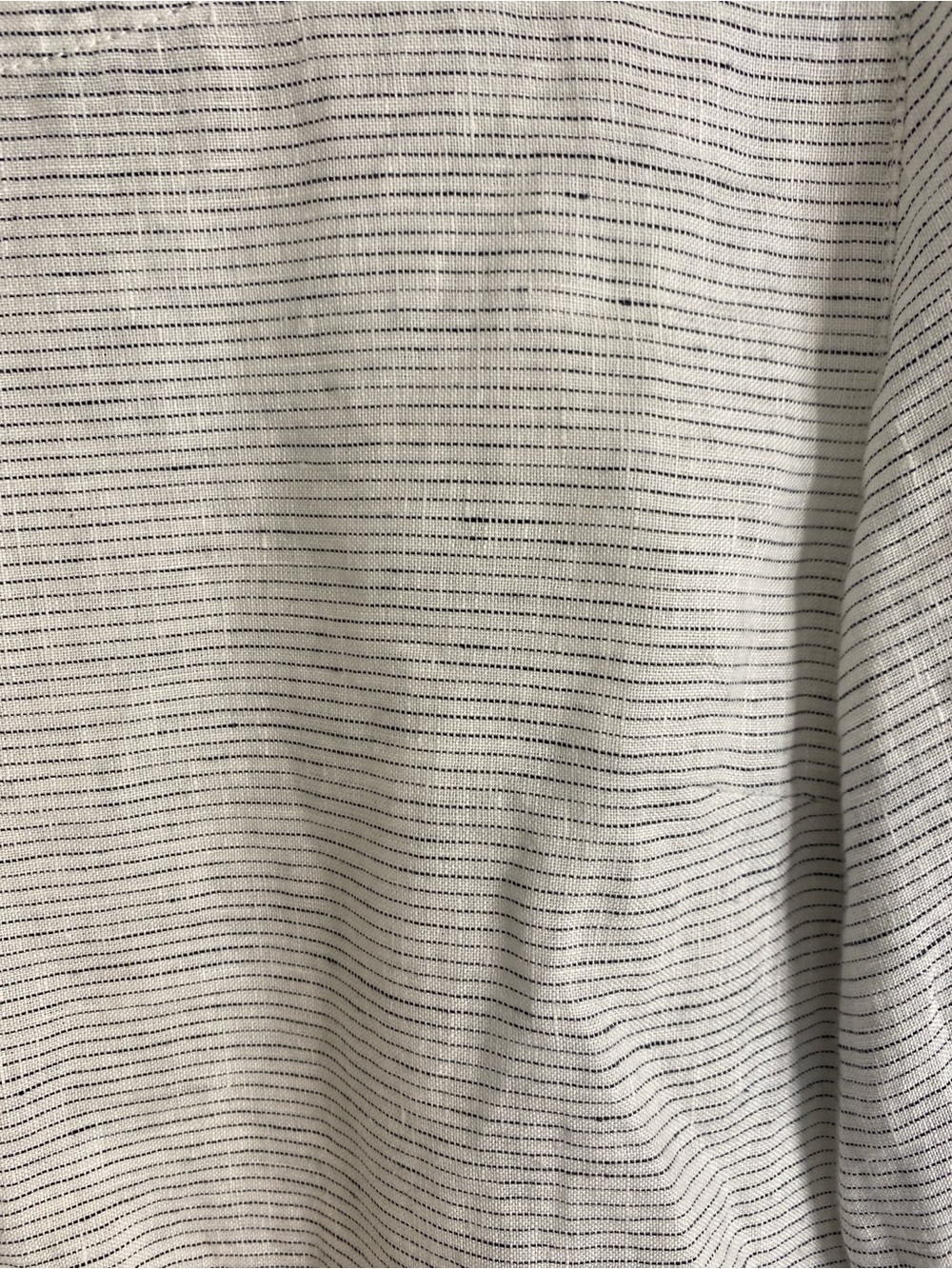 Tahari Linen Top | Striped Boxy Blouse | Natural Coastal Relaxed Minimalist | S - Picture 4 of 8